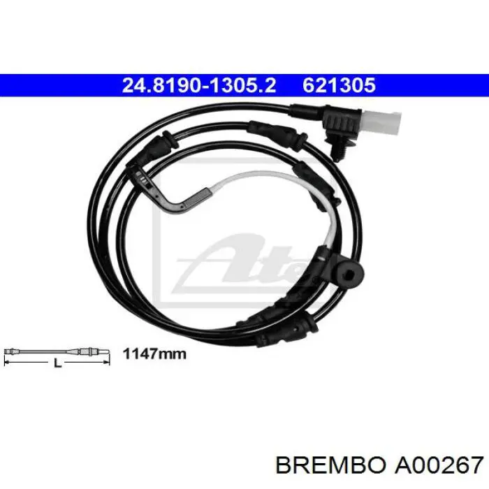 Сигнализатор износ тормозных колодок Brembo A00267 цена, от 4.62 USD