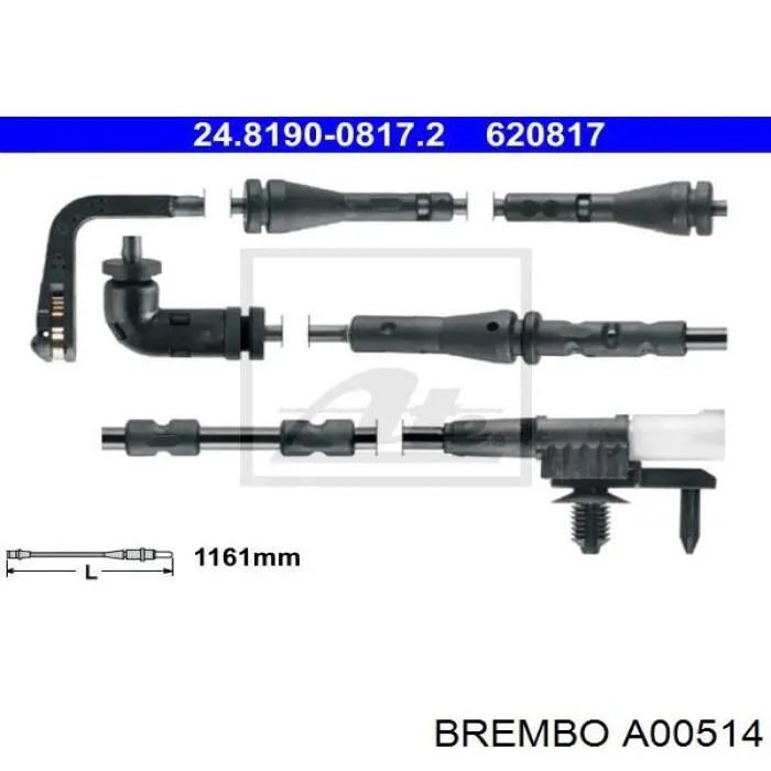 Датчик износа тормозных колодок передний A00514 Brembo