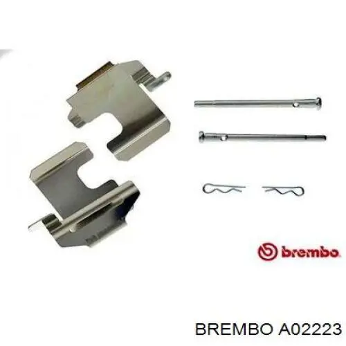 Комплект пружинок крепления дисковых колодок, передних Brembo A02223 цена, от 3.67 USD
