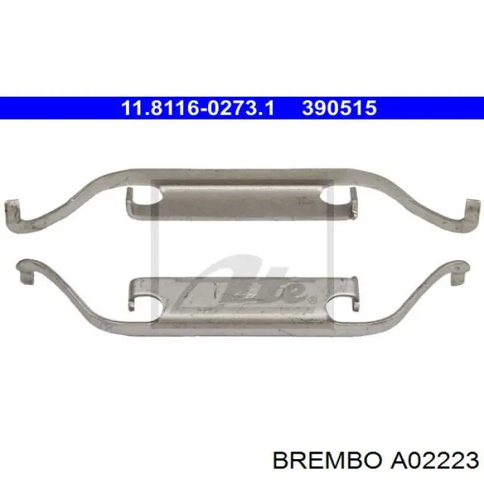 Комплект пружинок крепления дисковых колодок, передних Brembo A02223 цена, от 3.67 USD