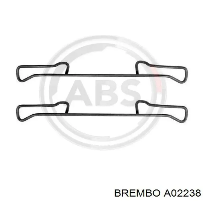 Ремкомплект тормозных колодок A02238 Brembo