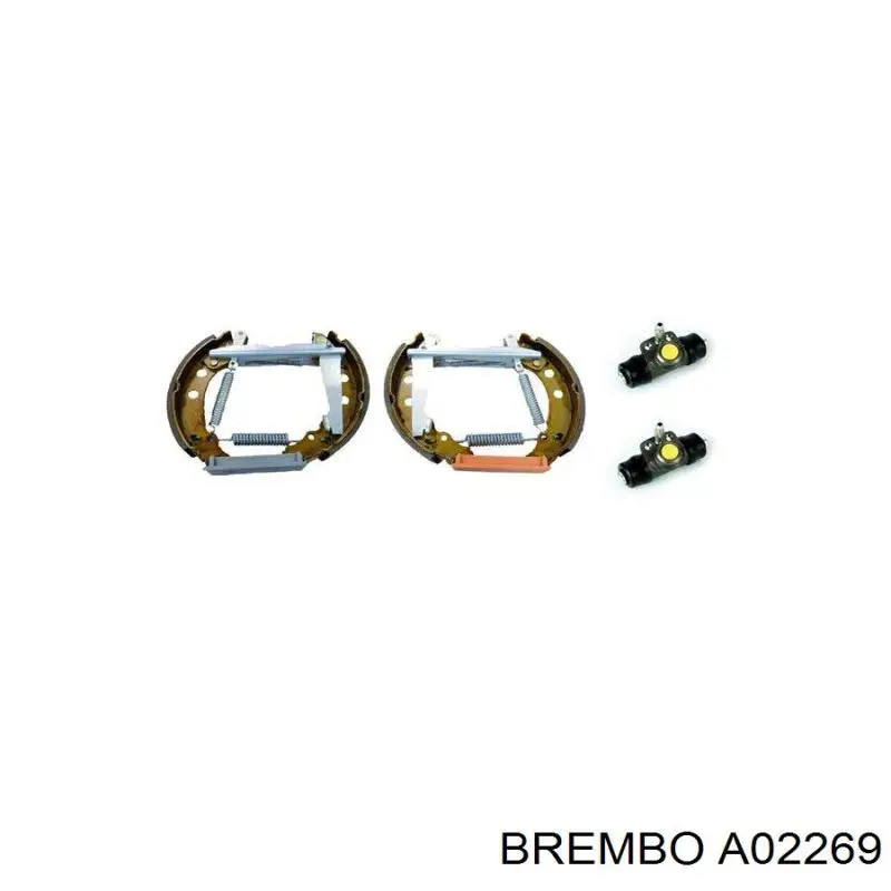 Ремкомплект тормозных колодок A02269 Brembo