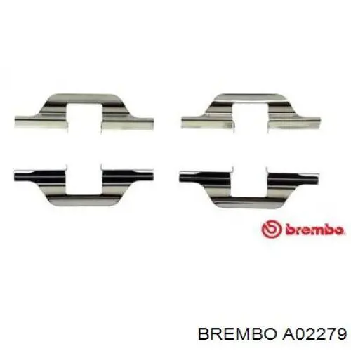 Комплект пружинок крепления дисковых колодок, передних Brembo A02279 цена, от 6.54 USD
