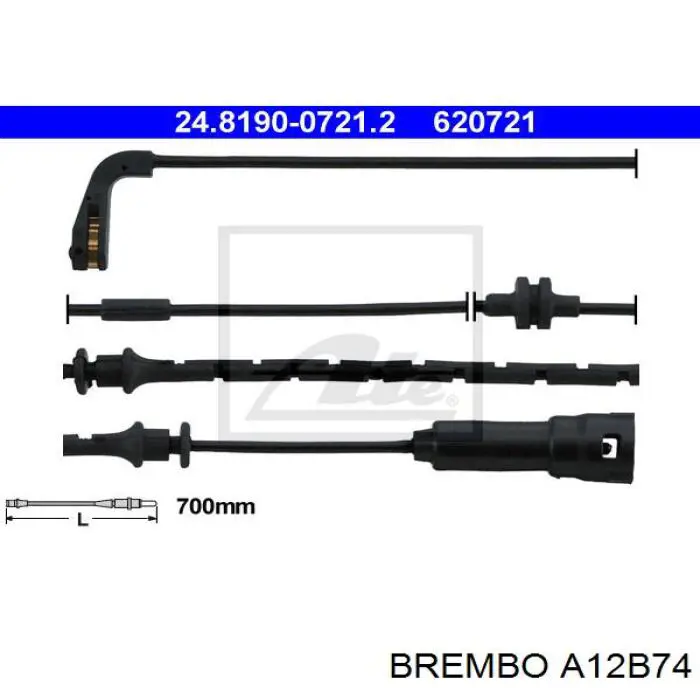 Cilindro de freno de rueda trasero A12B74 Brembo
