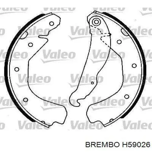 H59026 Brembo Барабанные тормозные колодки