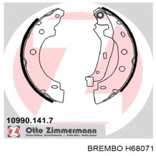 Задние барабанные колодки H68071 Brembo