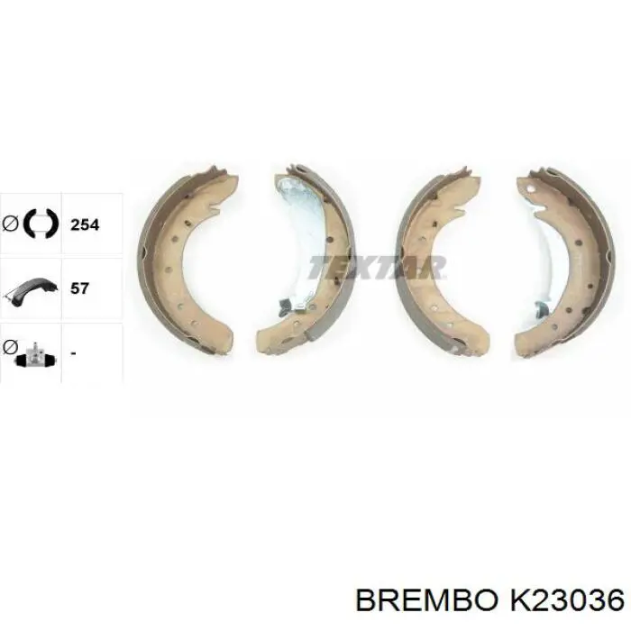 K 23 036 Brembo колодки тормозные задние барабанные, в сборе с цилиндрами, комплект