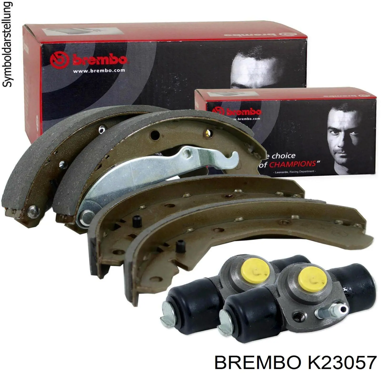 K 23 057 Brembo колодки тормозные задние барабанные, в сборе с цилиндрами, комплект