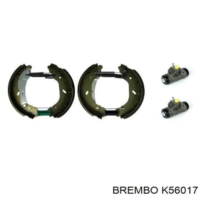 K 56 017 Brembo колодки тормозные задние барабанные, в сборе с цилиндрами, комплект