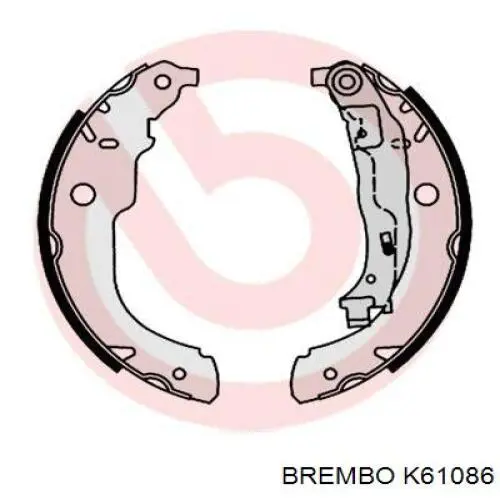 Колодки тормозные задние барабанные, в сборе с цилиндрами, комплект K61086 Brembo