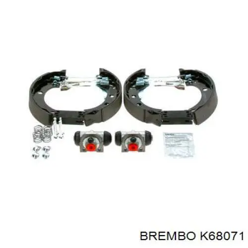 Колодки тормозные задние барабанные, в сборе с цилиндрами, комплект Brembo K68071 цена, от 66.56 USD