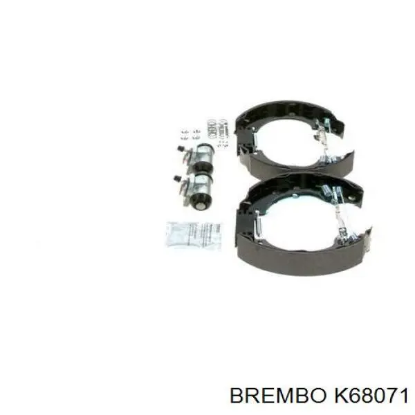 Купить K68071 Brembo Колодки тормозные задние барабанные, в сборе с цилиндрами, комплект