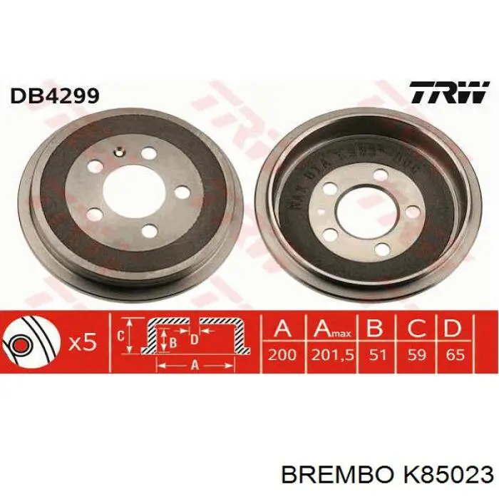 K85023 Brembo Тормоза в сборе