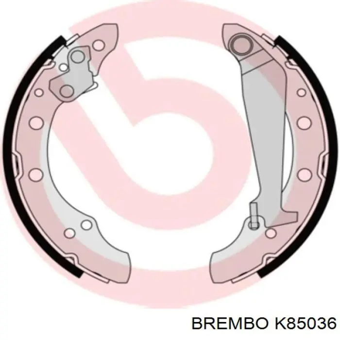 Колодки тормозные задние барабанные, в сборе с цилиндрами, комплект K85036 Brembo