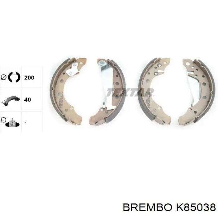 Задние барабанные колодки K85038 Brembo