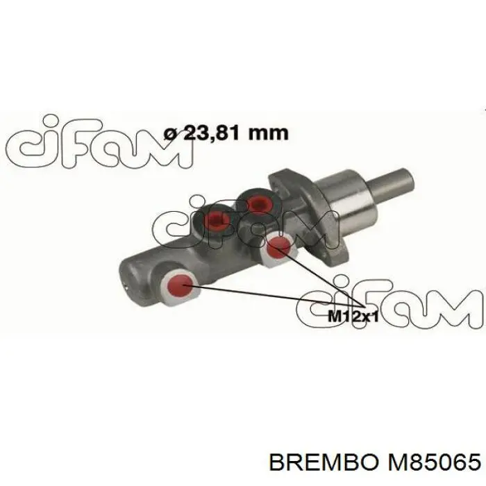 Цилиндр главный тормоза (гидротормозов) Brembo M85065 цена, от 50.74 USD