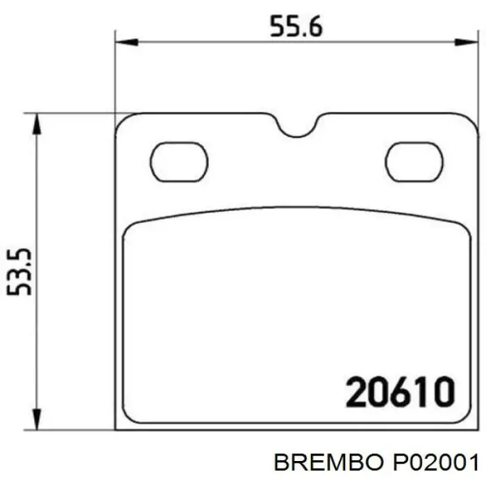 P02001 Brembo колодки тормозные задние дисковые