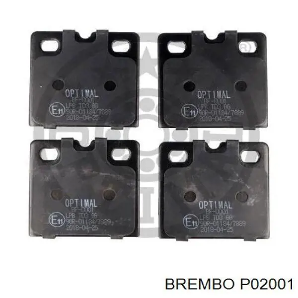 Колодки дисковые  Brembo P02001 цена, от 50.03 USD