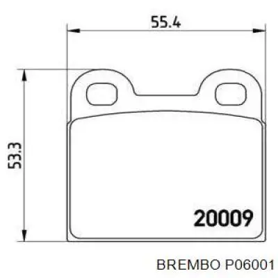 Задние тормозные колодки P06001 Brembo