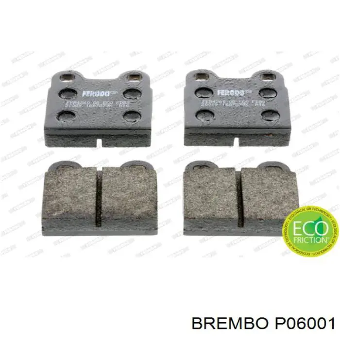Купить P06001 Brembo Колодки тормозные задние, дисковые