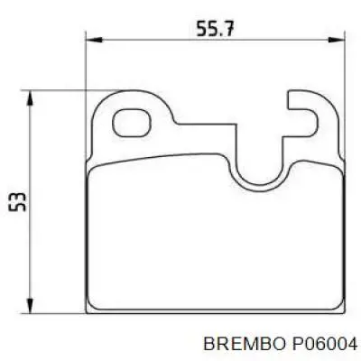 Задние тормозные колодки P06004 Brembo