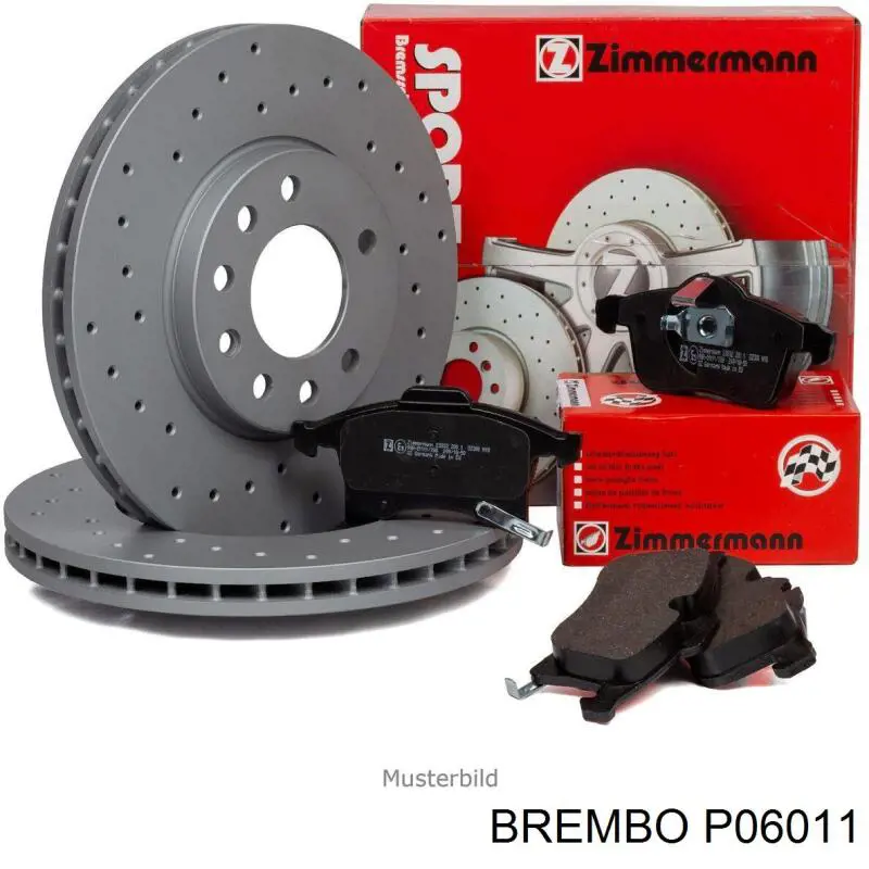 P06011 Brembo колодки тормозные задние дисковые