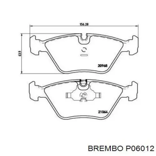 Передние тормозные колодки P06012 Brembo