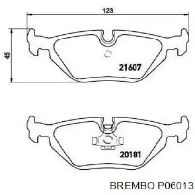 Задние тормозные колодки P06013 Brembo
