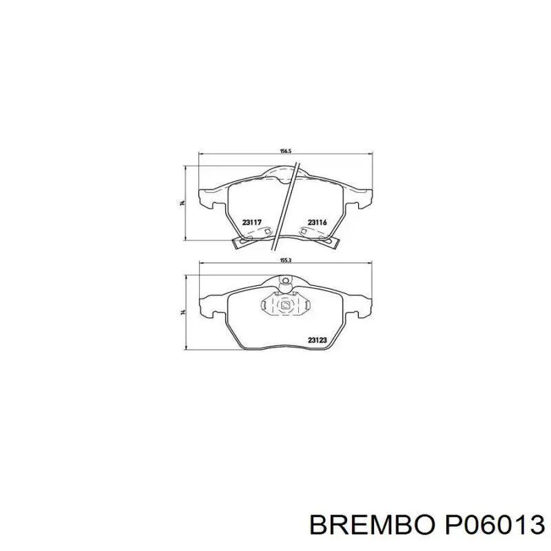 Купить P06013 Brembo Колодки тормозные задние, дисковые