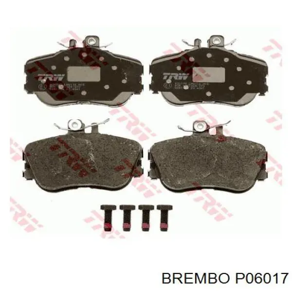 P06017 Brembo колодки тормозные передние дисковые