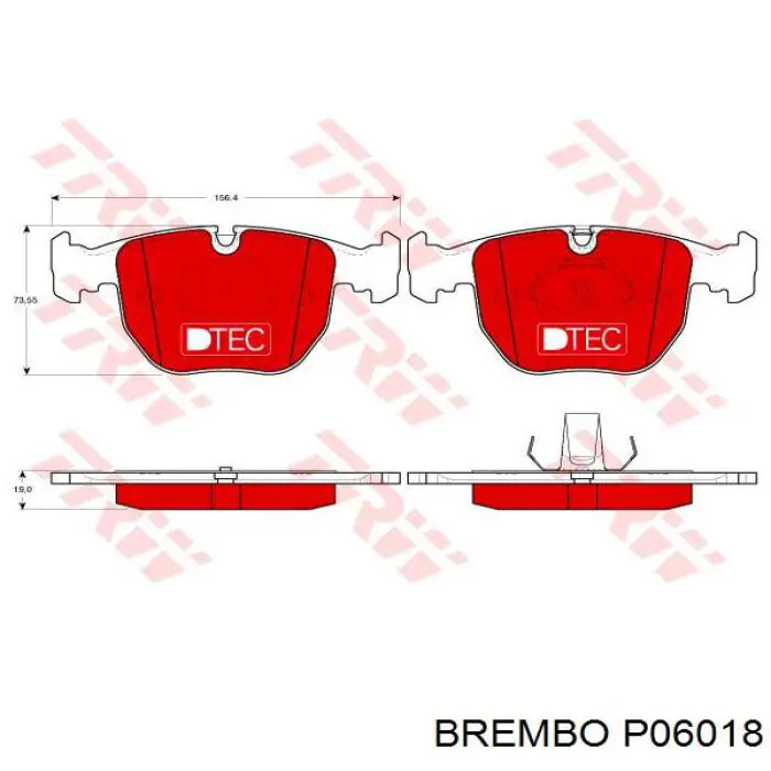 P06018 Brembo Колодки передние
