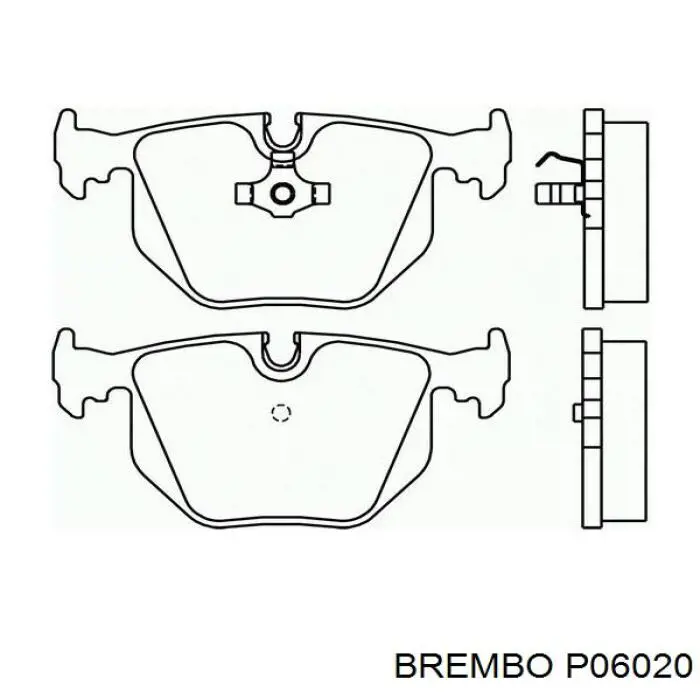 Задние дисковые колодки Brembo P06020