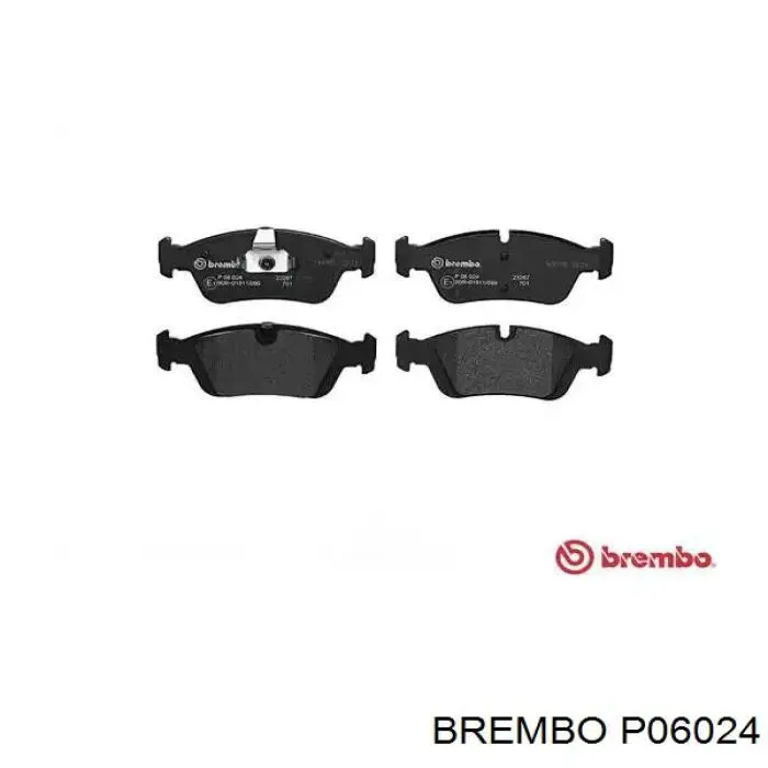 P06024 Brembo колодки тормозные передние дисковые