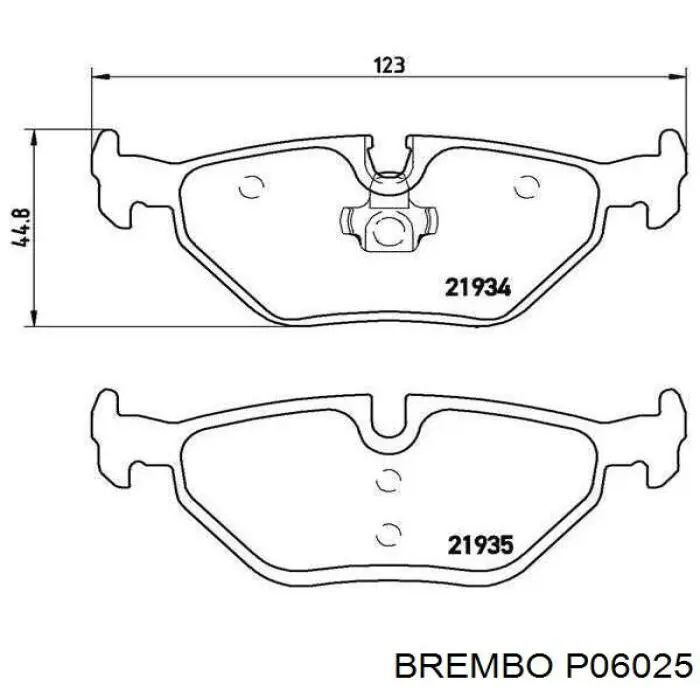 Купить P06025 Brembo Колодки тормозные задние, дисковые