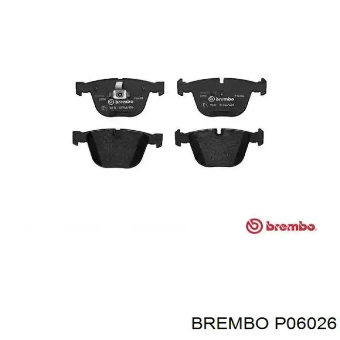 P06026 Brembo колодки тормозные задние дисковые