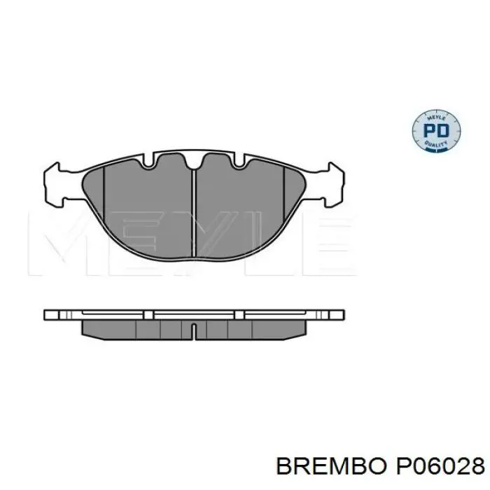 Pastillas de freno delanteras P06028 Brembo