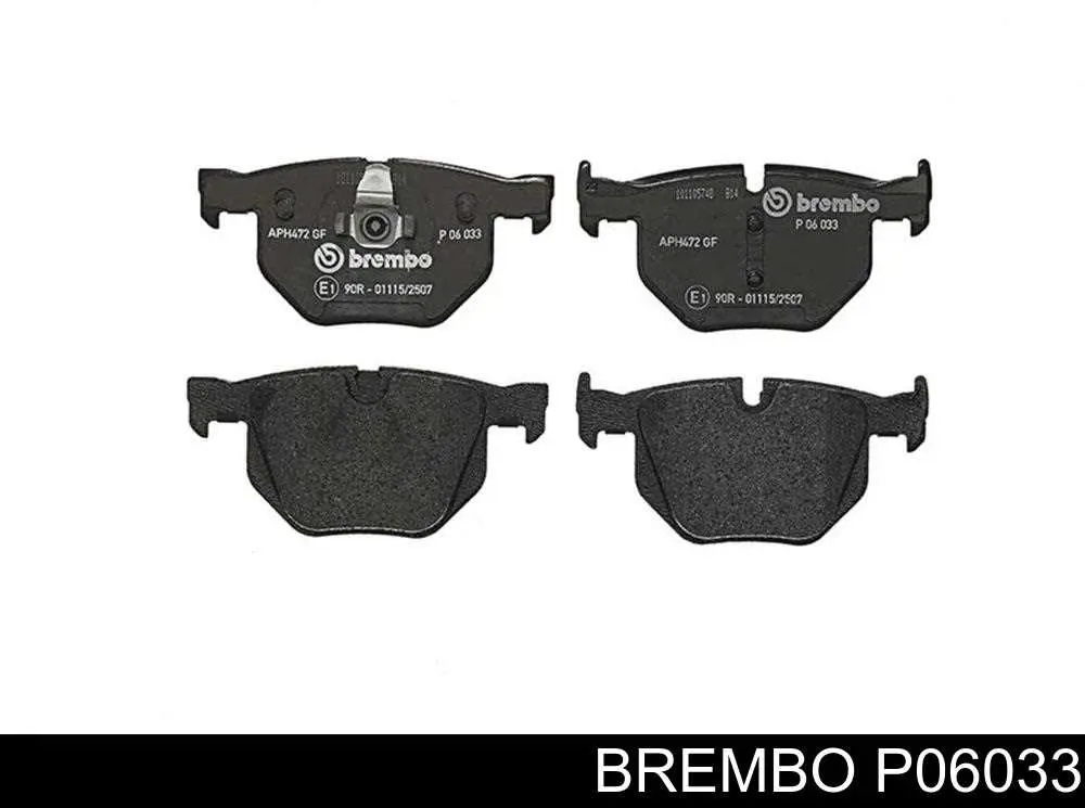 Колодки тормозные задние дисковые Brembo P06033