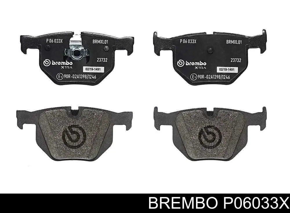 Задние тормозные колодки P06033X Brembo