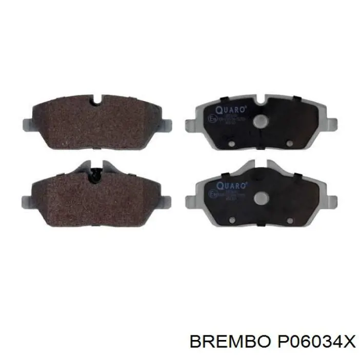P06034X Brembo передние тормозные колодки