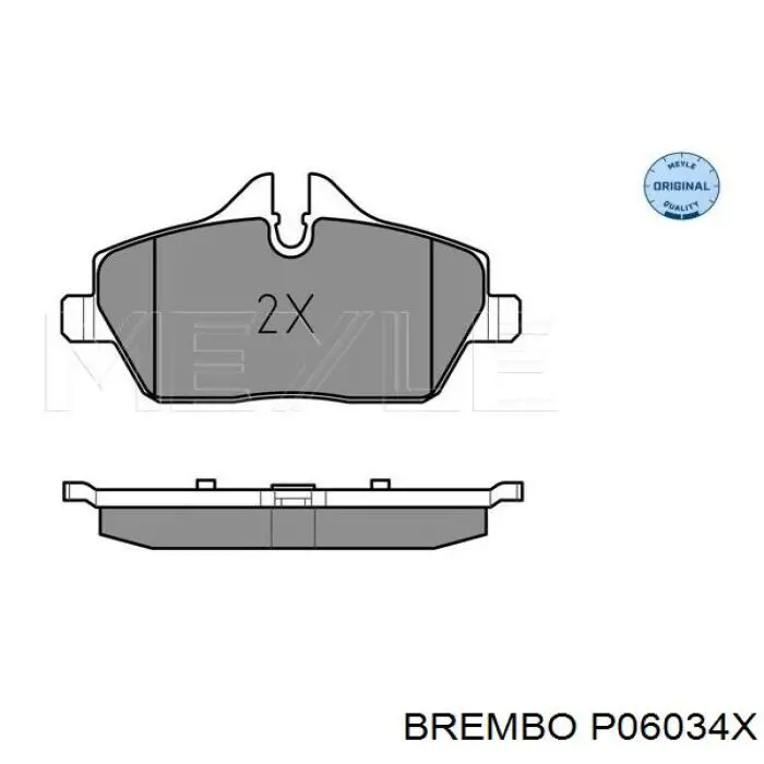 Купить P06034X Brembo Колодки тормозные