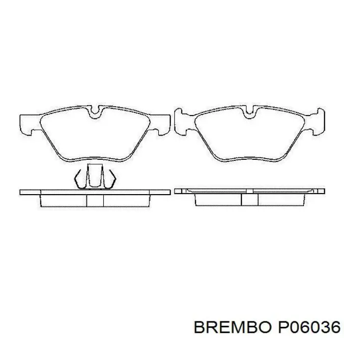 Тормозные колодки Brembo P06036