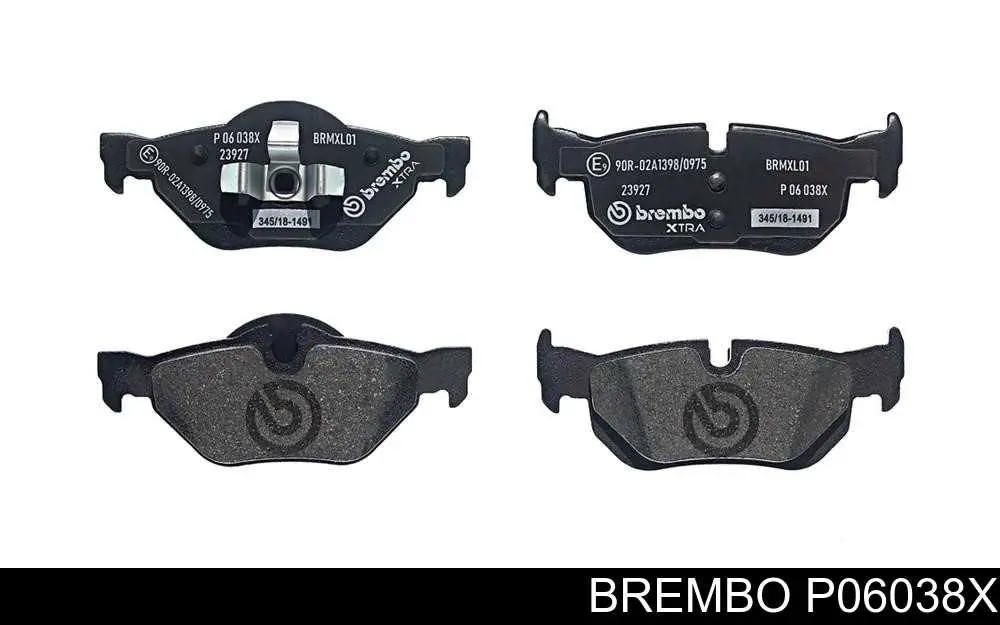 Задние тормозные колодки P06038X Brembo