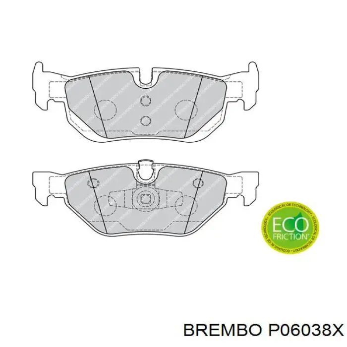 P06038X Brembo Колодки тормозные дисковые комплект