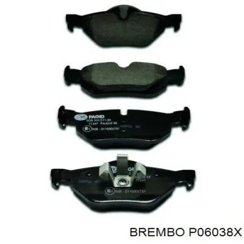 Задние тормозные колодки P06038X Brembo