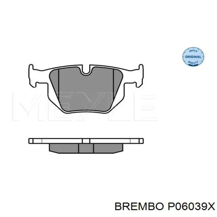 Задние тормозные колодки P06039X Brembo