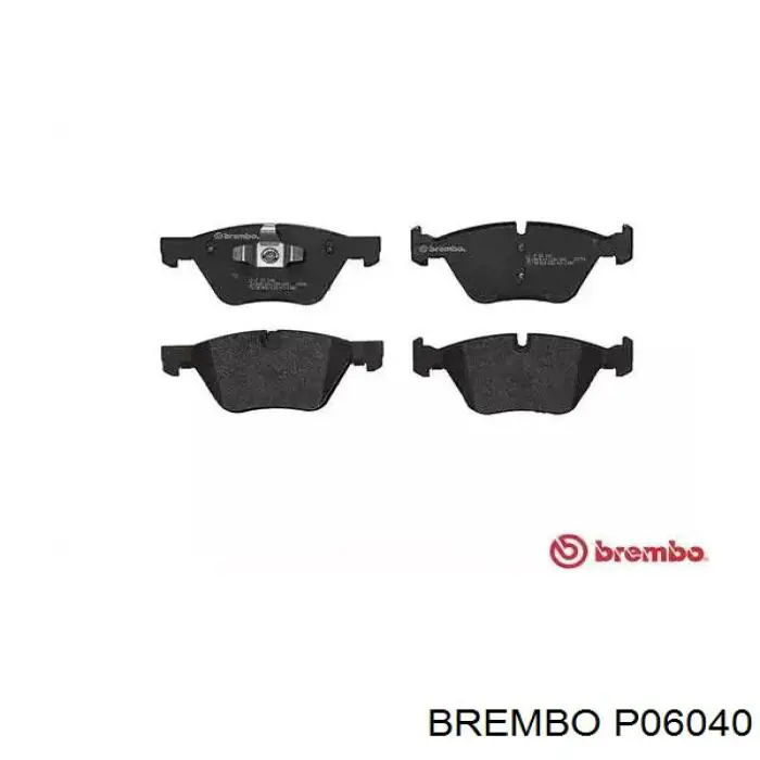 P06040 Brembo колодки тормозные передние дисковые