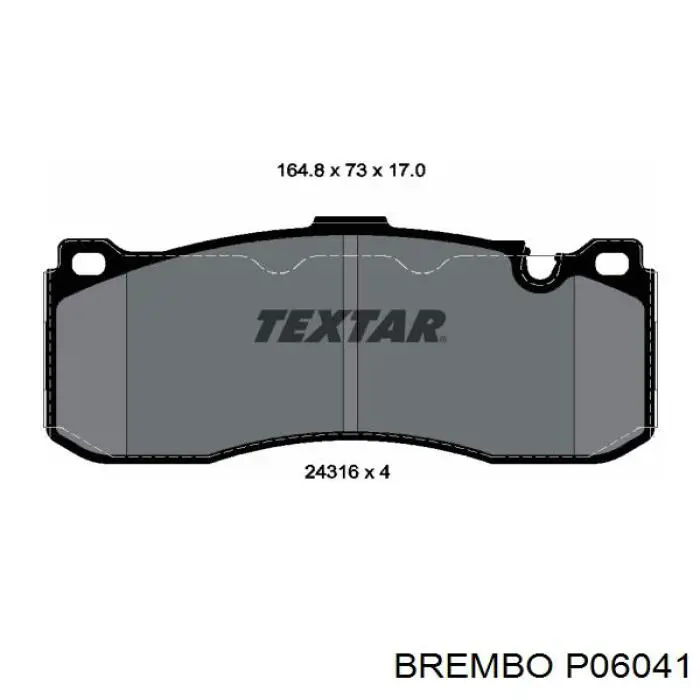 Купить P06041 Brembo Колодки тормозные