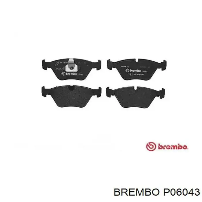 P06043 Brembo колодки тормозные передние дисковые