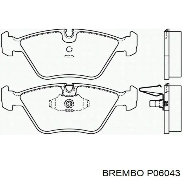 Pastillas de freno delanteras P06043 Brembo