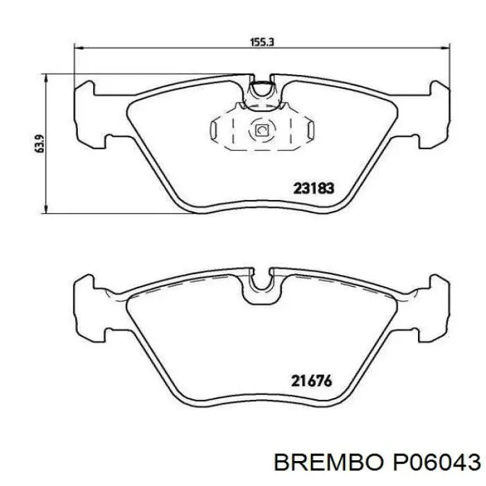 Купить P06043 Brembo Колодки тормозные